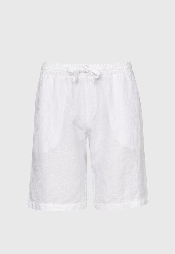 Paul Stuart Drawstring Washed Linen Walk Shorts, image 1