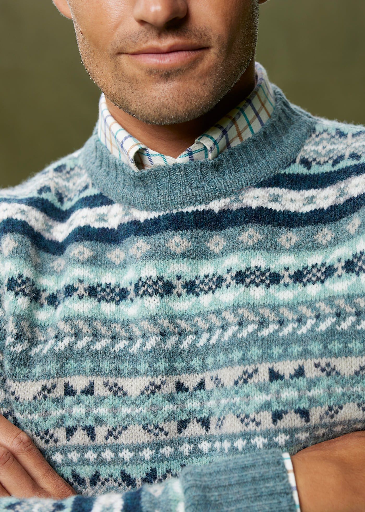 Flannel Three Color Check Sport Shirt