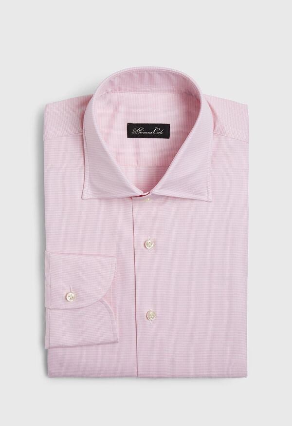 Paul Stuart Pink Mini Houndstooth Dress Shirt, image 1