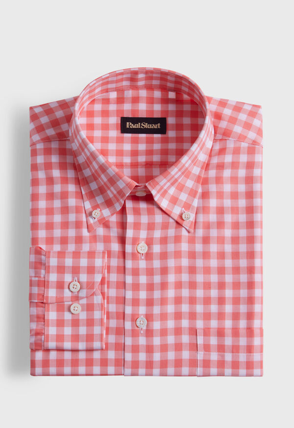 Paul Stuart Cotton Gingham Sport Shirt, image 1