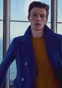 Paul Stuart Wool Cable and Rib Crewneck Sweater, thumbnail 2