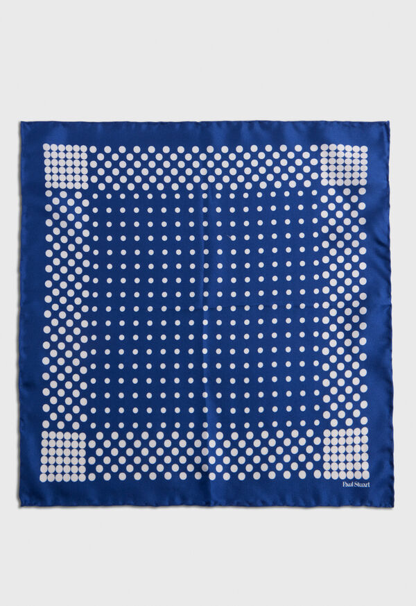 Paul Stuart Silk Twill Dot Pocket Square, image 2