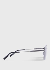 Paul Stuart ZEGNA Shiny Gunmetal Sunglasses with Blue Lens, thumbnail 2