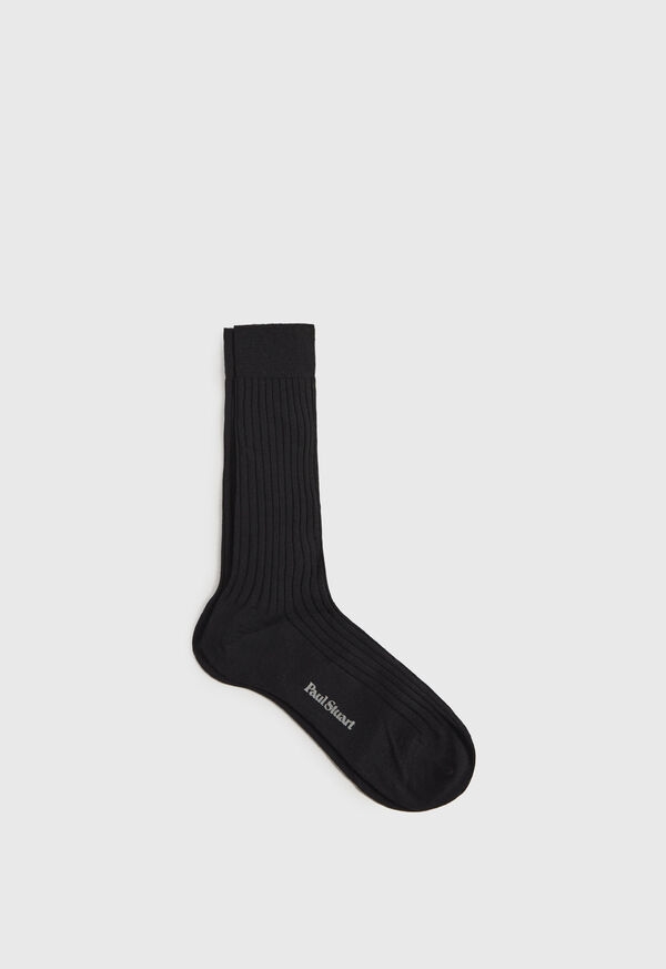 Paul Stuart Classic Merino Wool Ribbed Sock, image 1