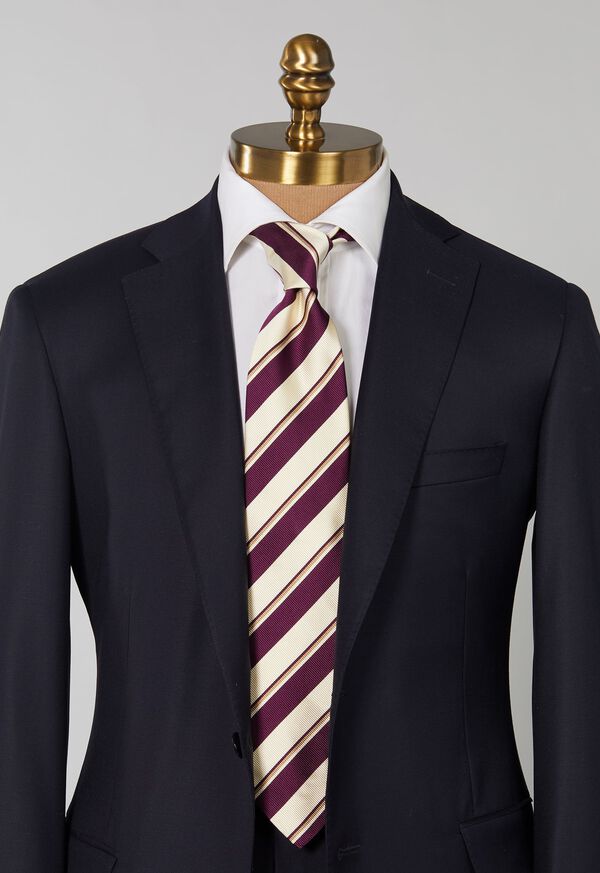 Paul Stuart Two Color Repp Stripe Tie, image 2