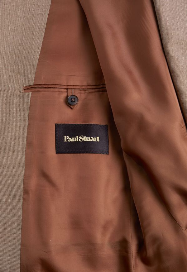 Paul Stuart Mélange Tan All Year Wool Suit, image 4