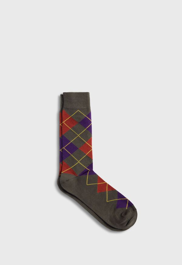 Paul Stuart Cotton Blend Argyle Sock, image 1