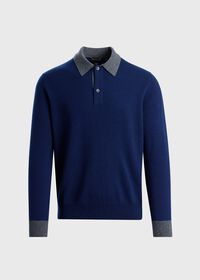 Paul Stuart Cashmere Contrast Color Polo, thumbnail 1