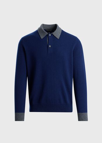 Paul Stuart Cashmere Contrast Collar Polo