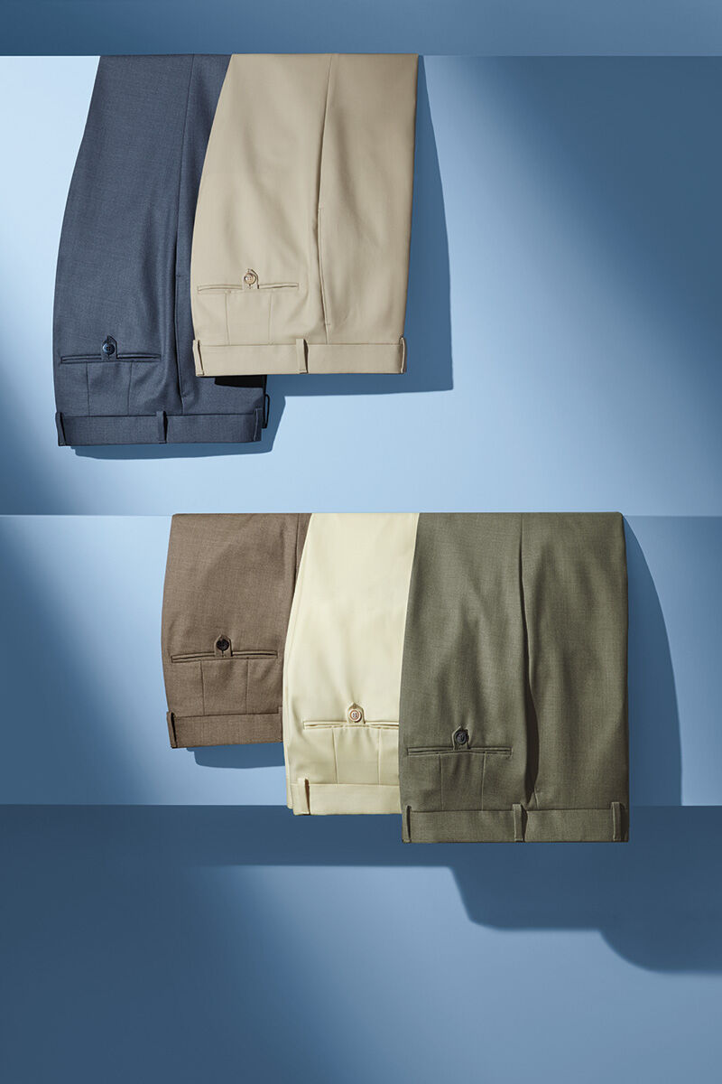 パンツ Bluelea Silk wool grosgrain pants Tencel Denim Woven Wide Leg Pants | Karen Millen