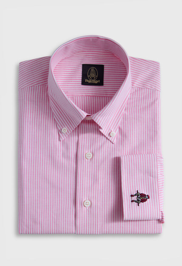 Paul Stuart Striped Oxford Logo Sport Shirt, image 1