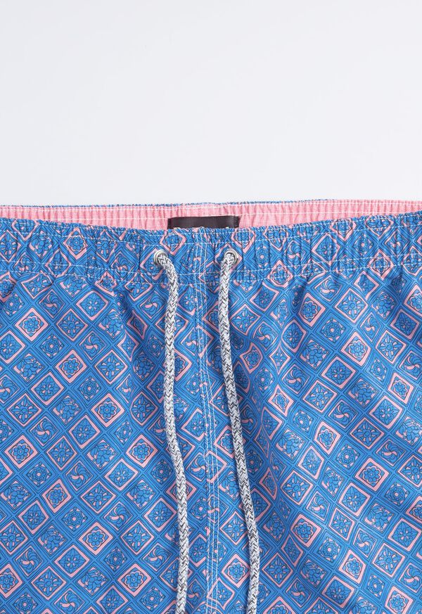 Paul Stuart Geometric Print Swim Trunk, image 2