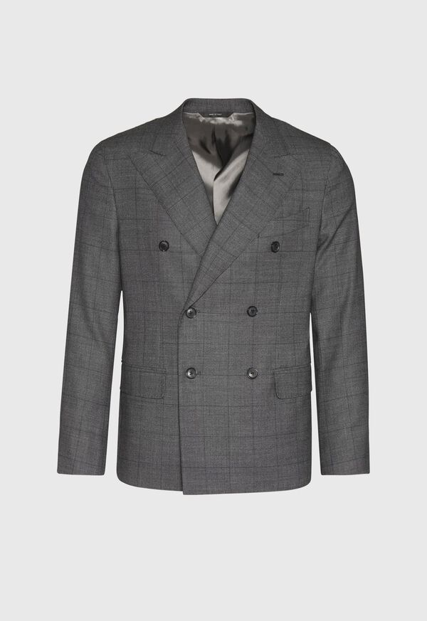 Paul Stuart Grey Nailhead Double Breasted Suit, image 3