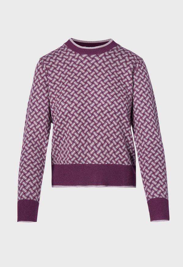 Paul Stuart Parquet Pattern Crewneck Sweater, image 1