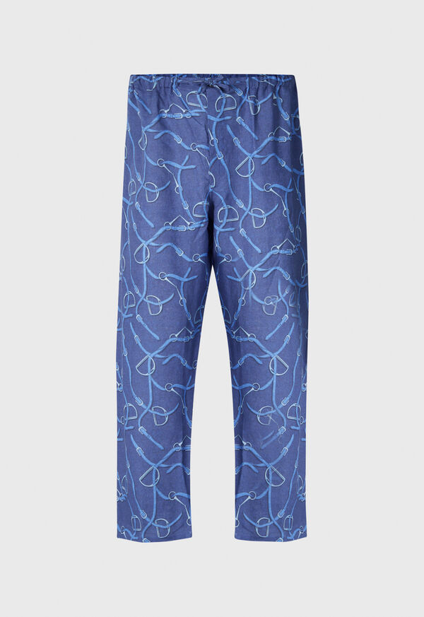 Paul Stuart Linen Equestrian Print Pajama, image 5