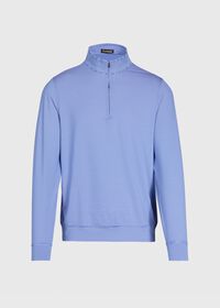 Paul Stuart Fine Stripe Quarter Zip Performance Pullover, thumbnail 2