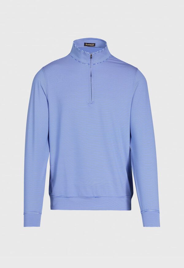 Paul Stuart Fine Stripe Quarter Zip Performance Pullover, image 2