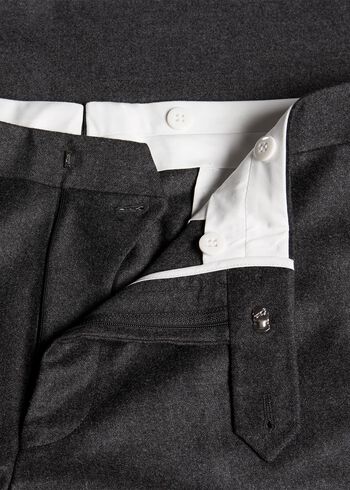 Paul Stuart Wool Flannel Charcoal Trouser