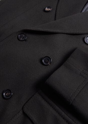 Paul Stuart Wool & Cashmere Double Breasted Coat