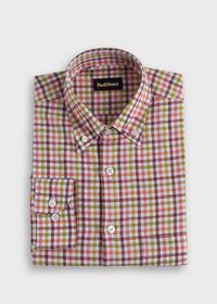 Paul Stuart Linen Small Check Sport Shirt, thumbnail 1