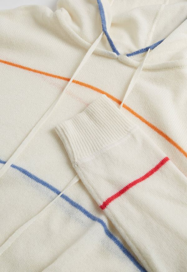 Paul Stuart Hooded Cashmere Stripe Sweatshirt, image 2