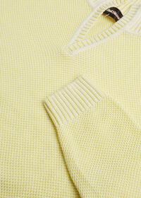 Paul Stuart Cotton Open Collar Birdseye Stitch Sweater, thumbnail 12