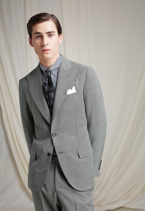 Paul Stuart The Black & White Plaid Suit Look, image 1