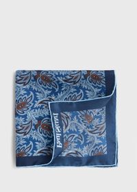 Paul Stuart Printed Silk Paisley Pocket Square, thumbnail 1