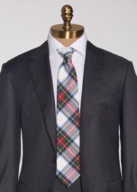 Paul Stuart White Tartan Tie, thumbnail 2