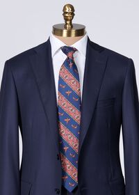Paul Stuart Deco Stripe and Bird Print Tie, thumbnail 2