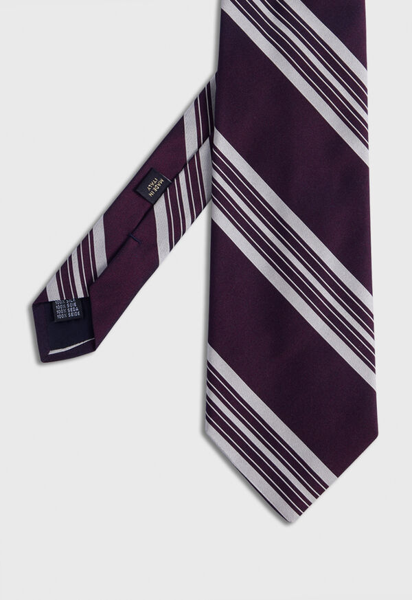 Paul Stuart Woven Silk Stripe Tie, image 1