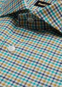 Paul Stuart Mini Check Flannel Sport Shirt, thumbnail 2