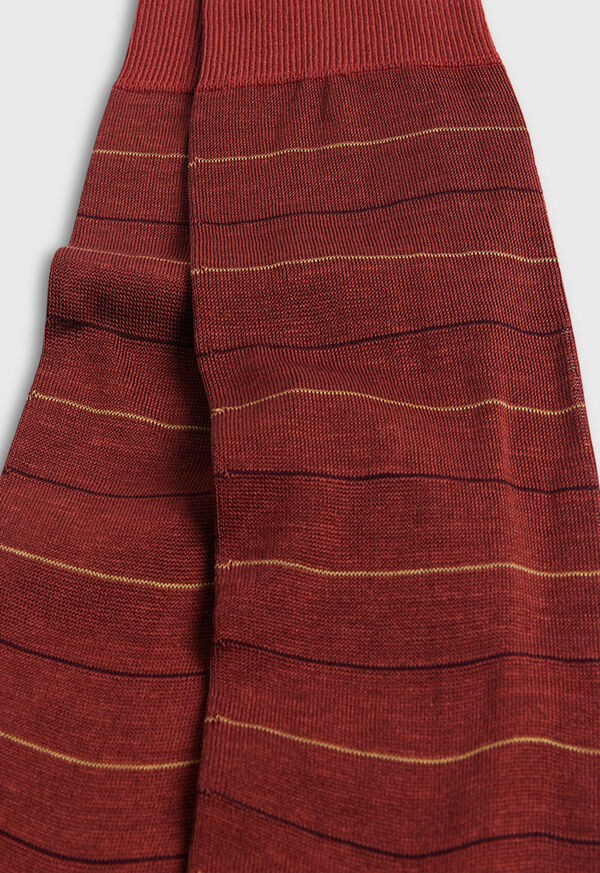 Paul Stuart Cotton Horizontal Stripe Sock, image 3
