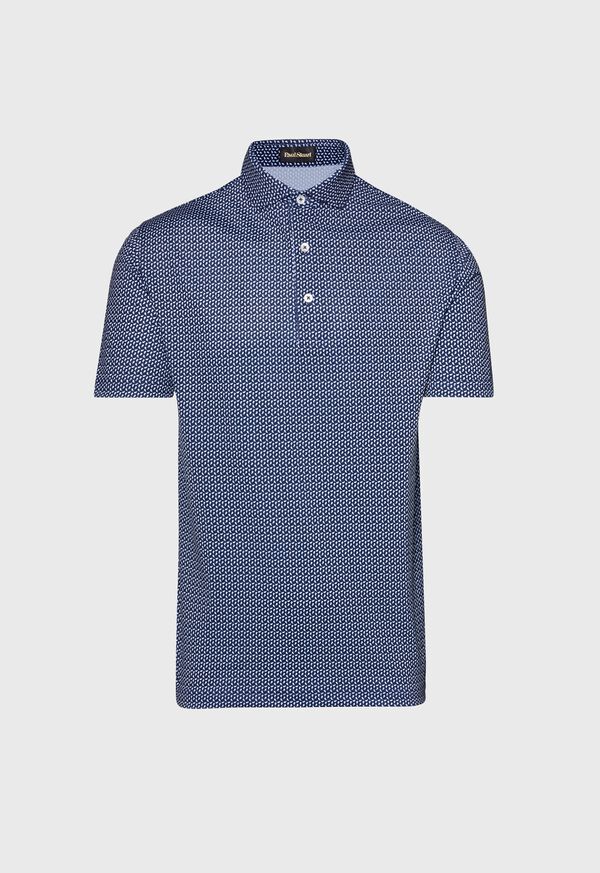 Paul Stuart Paisley Print Pique Performance Polo