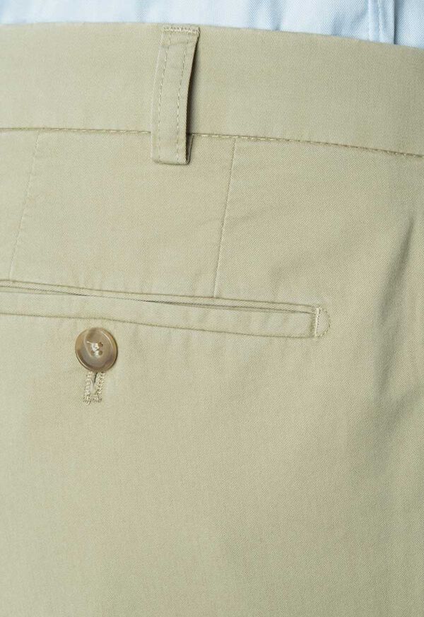 Paul Stuart Khaki Cotton Stretch Trouser, image 3