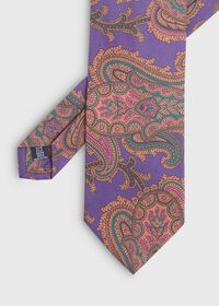Paul Stuart Paisley Silk Tie, thumbnail 1