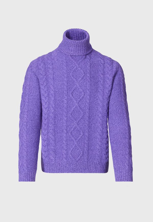 Paul Stuart Aran Cable Turtleneck Sweater