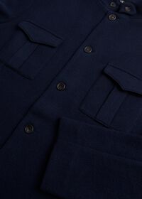 Paul Stuart Navy Nehru Knit Jacket, thumbnail 3