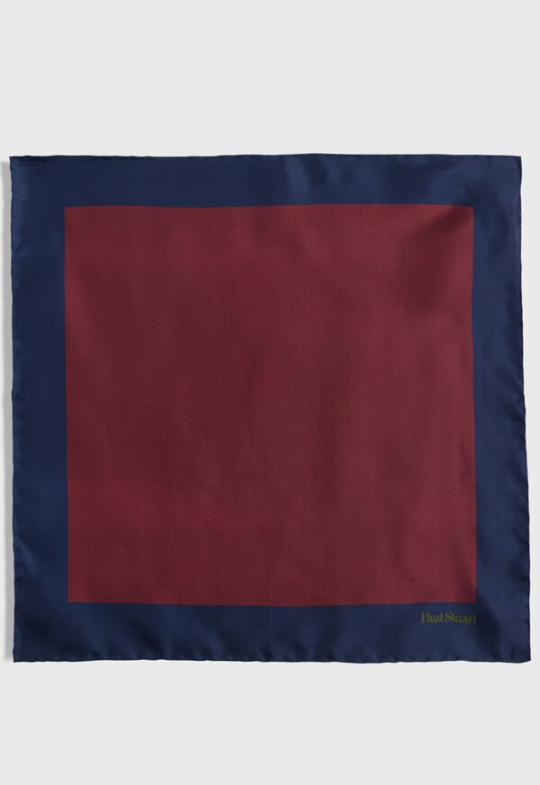 Paul Stuart Printed Silk Color Block Pocket Square, image 2