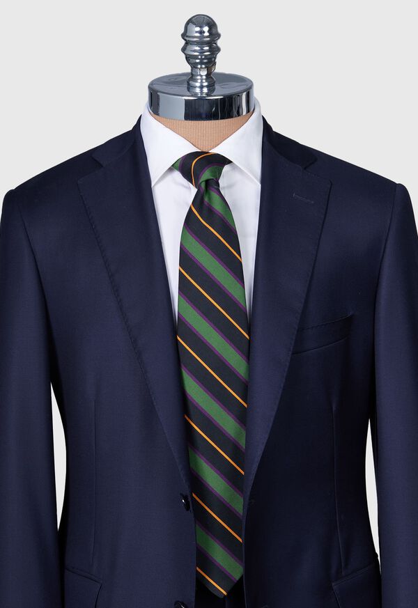 Paul Stuart Wool & Cotton Stripe Tie, image 2