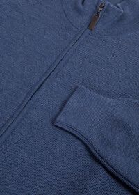 Paul Stuart Merino Wool Full Zip Rice Stitch Cardigan, thumbnail 2