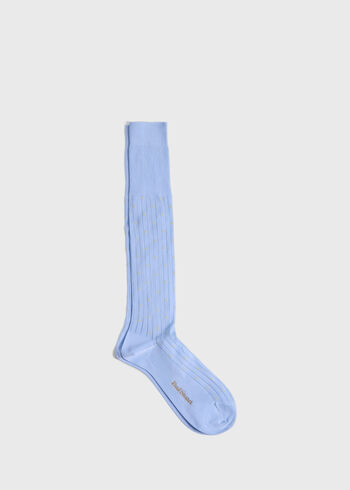 Paul Stuart Ribbed Cotton Dot Dress Sock
