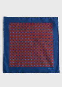 Paul Stuart Printed Silk Medallion Pocket Square, thumbnail 2