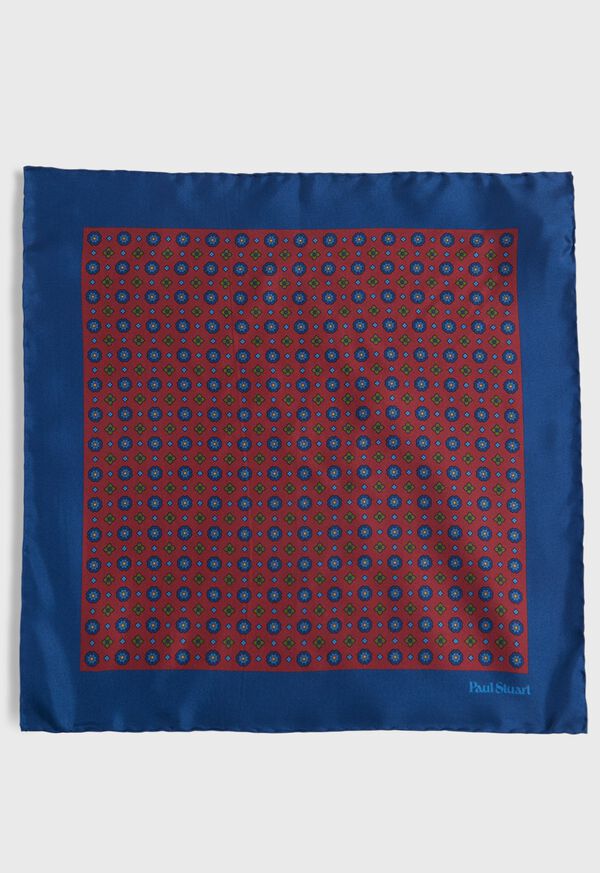 Paul Stuart Printed Silk Medallion Pocket Square, image 2