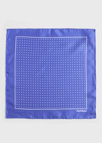 Paul Stuart Silk Twill Dot Print Pocket Square, thumbnail 2