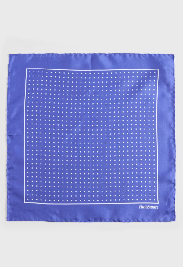 Paul Stuart Silk Twill Dot Print Pocket Square, image 2