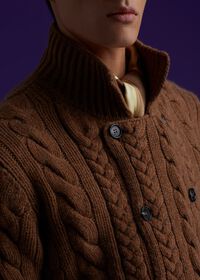 Paul Stuart Cashmere Cable Double Breasted Cardigan, thumbnail 4