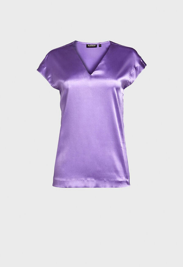 Paul Stuart Silk Cap Sleeve Top, image 1