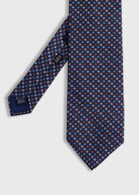 Paul Stuart Printed Silk Micro Medallion Tie, thumbnail 1
