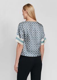 Paul Stuart Geometrical Print Silk Blouse, thumbnail 3